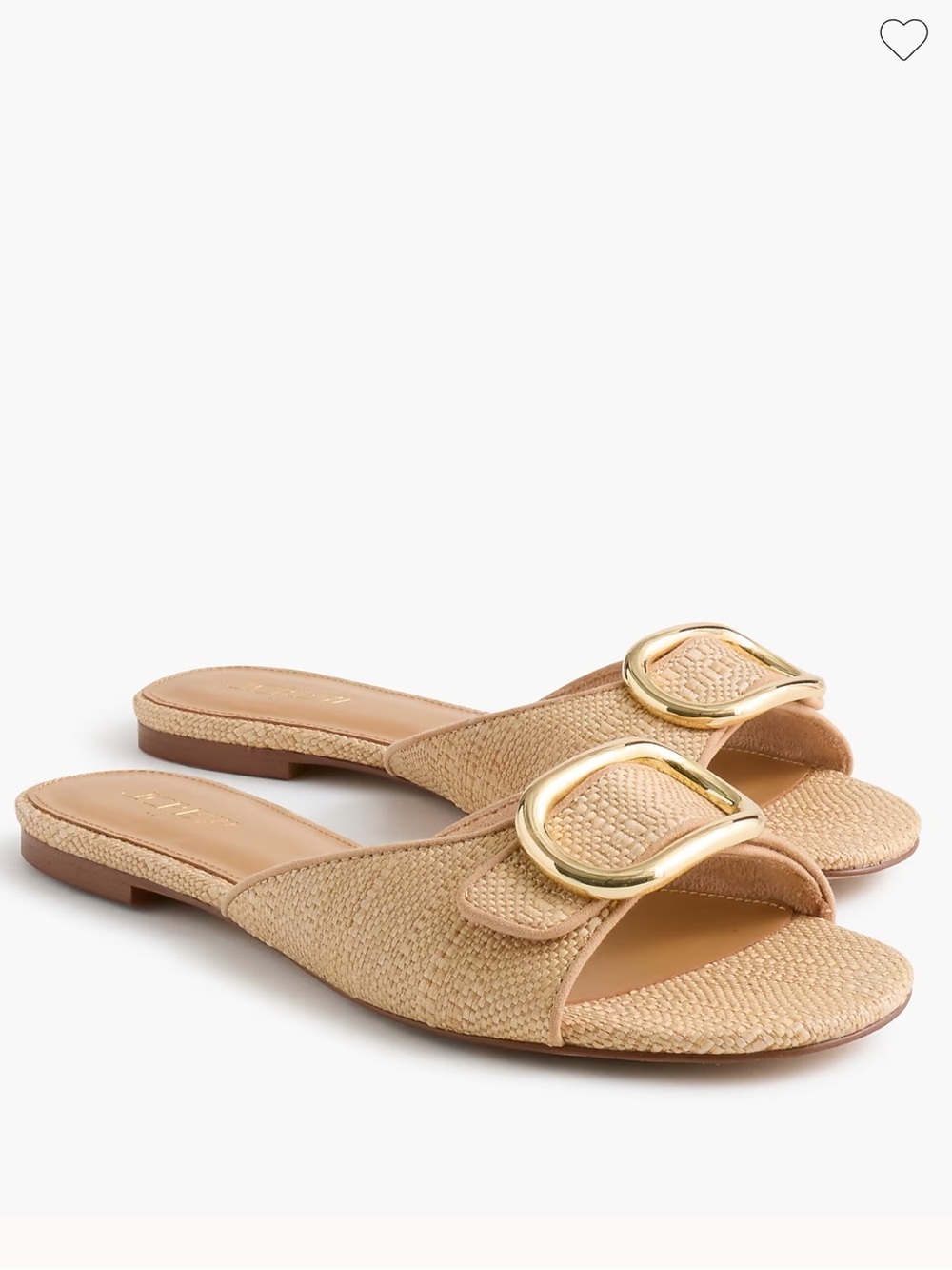 J crew Woven buckle slides